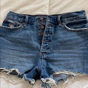 Cut off dark wash Abercrombie shorts